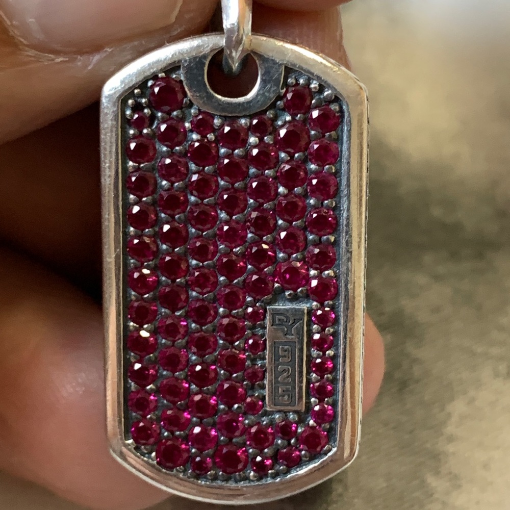 COPY - David Yurman Ruby tag pendant